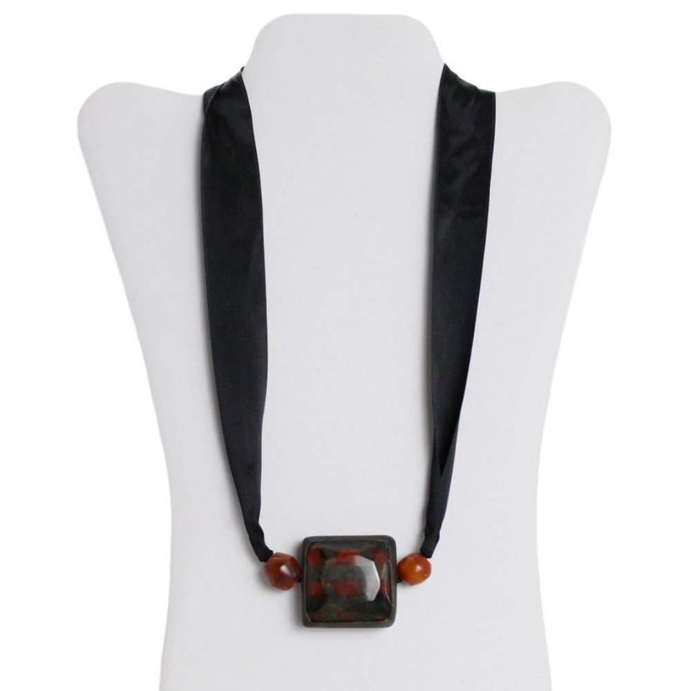 Marni Square Charm Abstract Statement Necklace - image 2